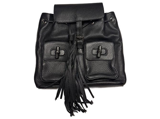 Gucci Tassel Fringe backpack Black