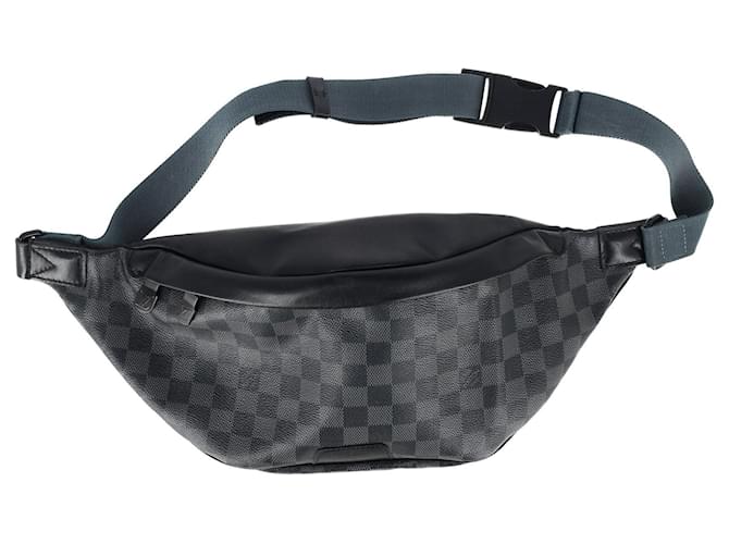 Louis Vuitton Damier Graphite Discovery Bumbag in Grey Canvas Blue Light blue Linen  ref.2122097