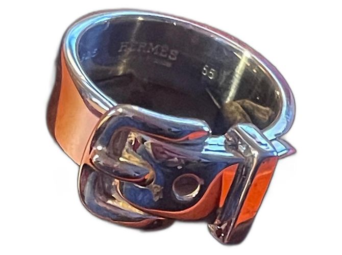 Anel de Cinto Hermès em Prata Tamanho 55