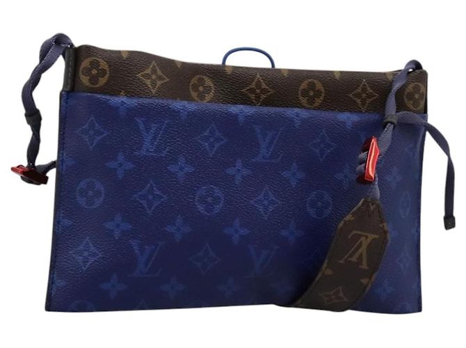 LOUIS VUITTON Umhängetasche Monogram Pacific Split Blau M43854 Auth KD201