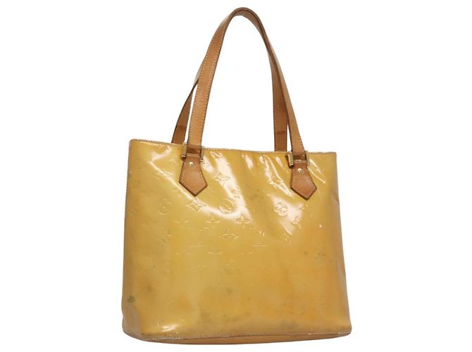 LOUIS VUITTON Monogram Vernis Houston Handtasche Grau M91053 LV Auth EC632