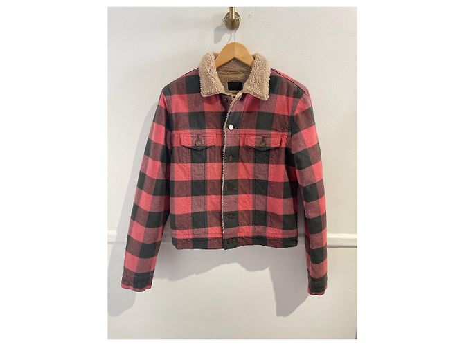 SAINT LAURENT Chaquetas T.International S Algodón Roja