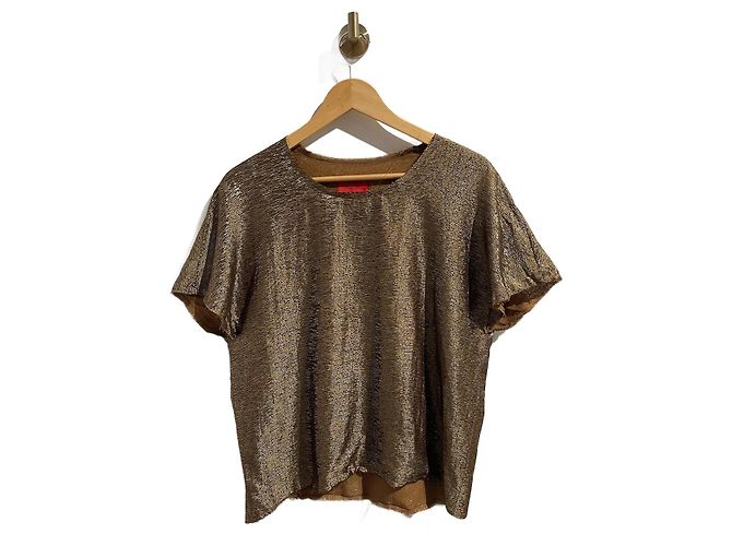 LANVIN Top T.Internazionale XL Seta D'oro