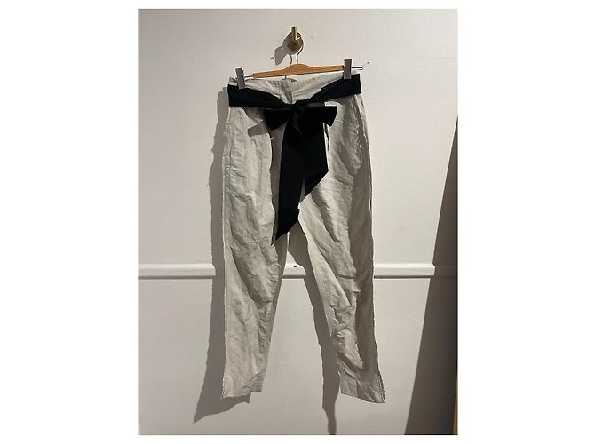 Pantalones LANVIN T.International M Algodón Blanco