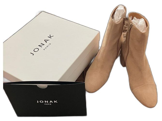 Botas Jonak em camurça areia