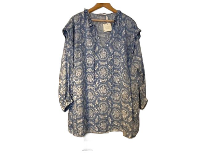 American Vintage Kleid aus Viskose Hellblau