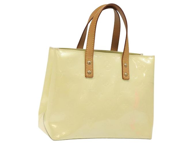 LOUIS VUITTON Monogram Vernis Reade PM Handtasche Perle M91336 LV Auth BD693