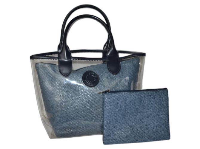 Borsa Rochas Blu in Plastica Trasparente