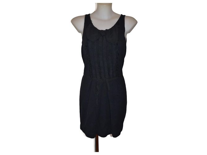 Red Valentino Mini Kleid aus Wolle Schwarz S