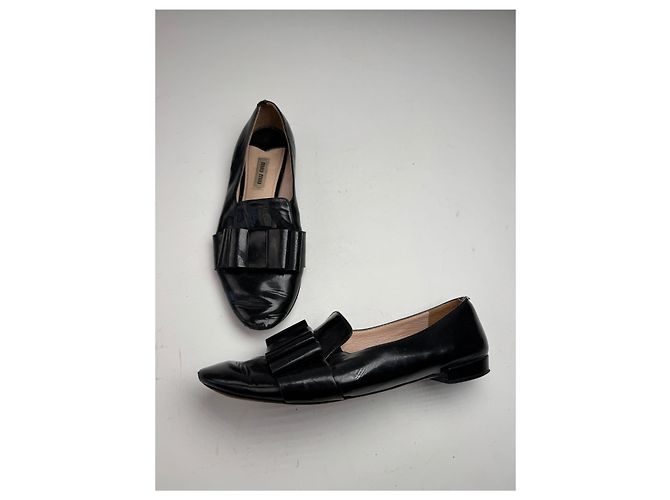 Bailarinas de charol Miu Miu negras 38 Negro
