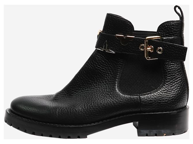 Louis Vuitton Black Chelsea boot - EU 39.5 Leather  ref.2123591