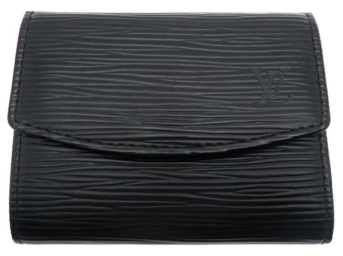 Portamonete Semplice da Uomo Louis Vuitton Nero
