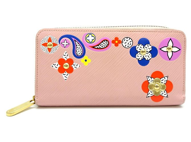 Louis Vuitton Monogram Flower Zippy Wallet Pink