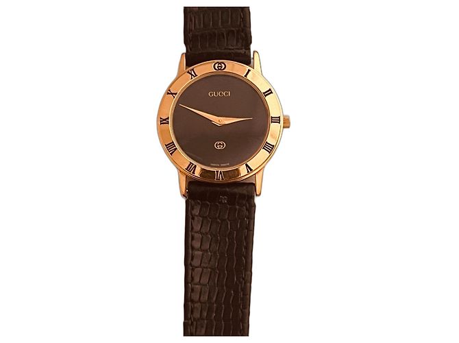 Orologio Gucci 3000 Placcato Oro Quadrante Nero 29mm