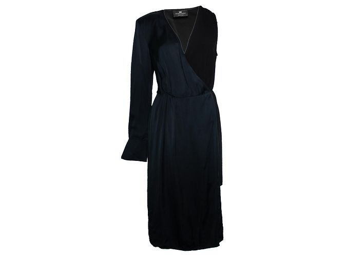 Asymmetrisches Überwurfkleid Elisabetta Franchi Schwarz