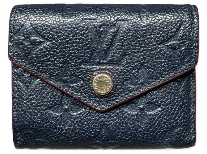 Louis Vuitton Zoe Geldbörse Monogram Empreinte Leder Dunkelblau