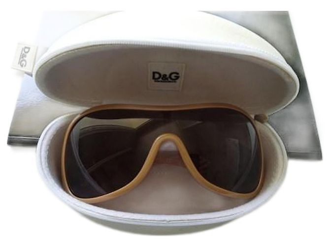 Óculos de sol Dolce & Gabbana Camel com Strass Camelo