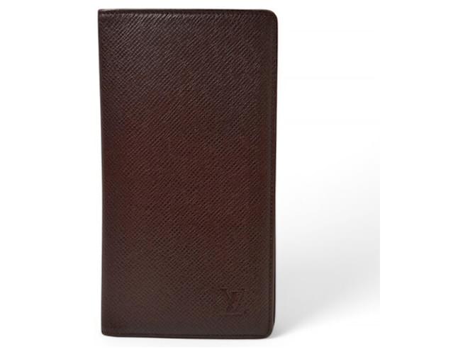 Louis Vuitton Long Bill Wallet in Acajou Brown Leather  ref.2125819