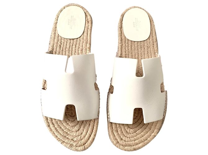 Hermès ANTIKE HERMES-SANDALEN Weiß
