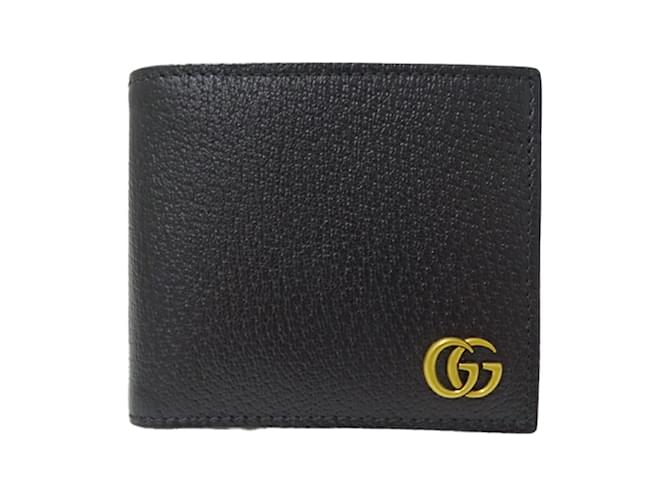 Marmont GUCCI Men's Bi-fold Leather Wallet Black  ref.2126682