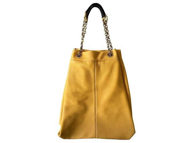 Dolce & Gabbana Bolsa tote vertical de couro DG Mostarda