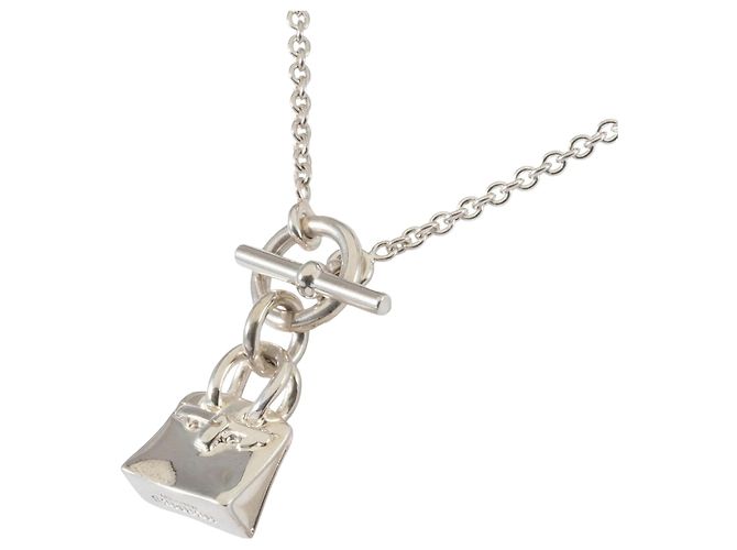 Pendente Amuleto Hermès Birkin Argento