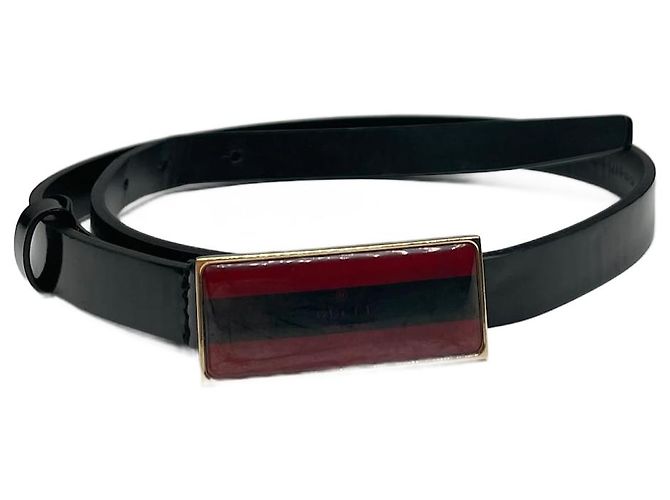 Vintage Gucci Ledergürtel schwarz