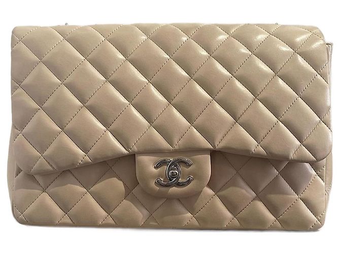 Bolsos CHANEL T. Cuero Beige