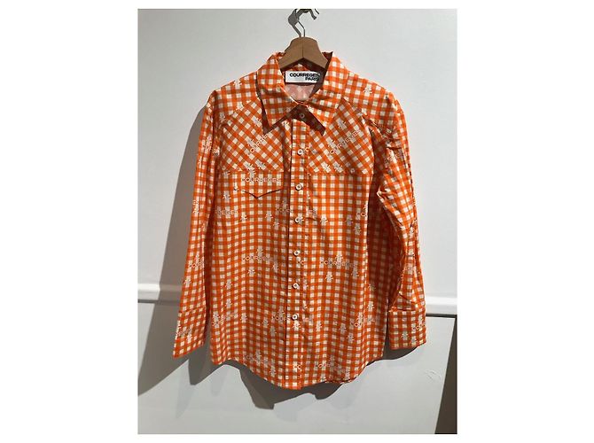 COURREGES Tops T.International M Algodão Laranja