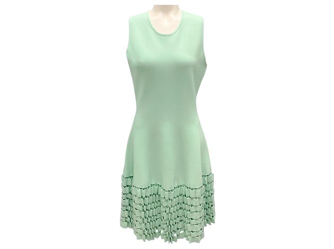Vestido com barra flare Lela Rose Mint Verde