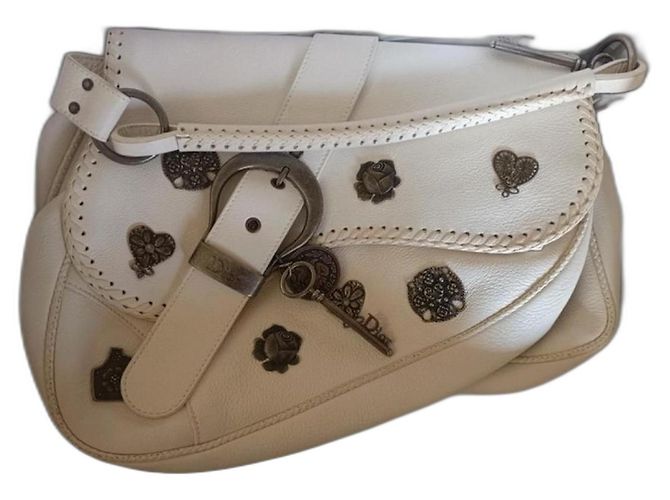 Bolsa Dior em couro branco