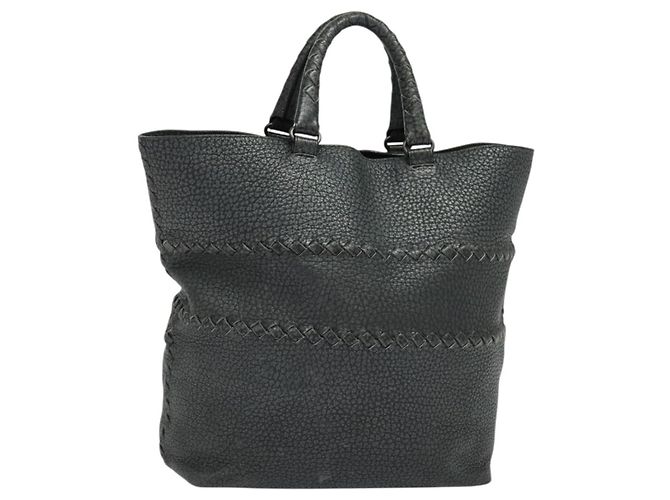 Autre Marque BOTTEGA VENETA Bolsa Tote de Cuero Gris 222336 Auth fm4480 Castaño