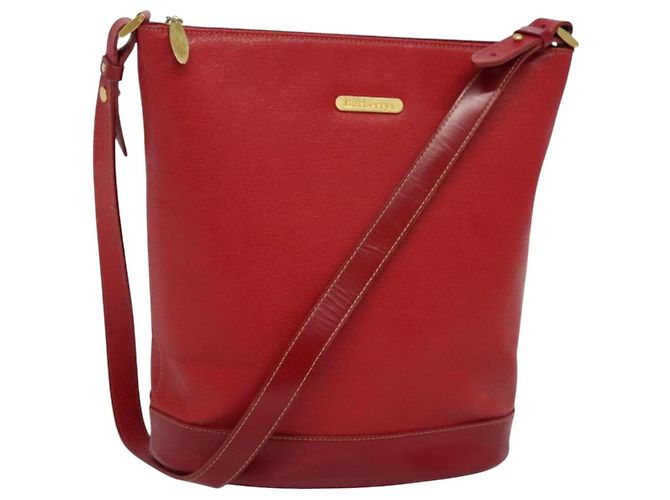 Autre Marque Borsa a spalla Burberrys in pelle rossa e oro Auth BA1011 Rosso D'oro