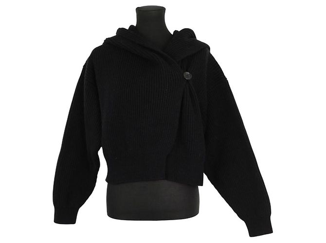 Alaïa Schwarzer Wollcardigan