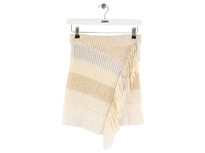 Acne Mini falda de algodón crema Crudo