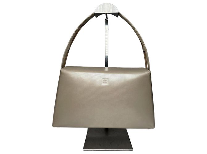 Bolso de cuero patentado 4G vintage de Givenchy gris marrón