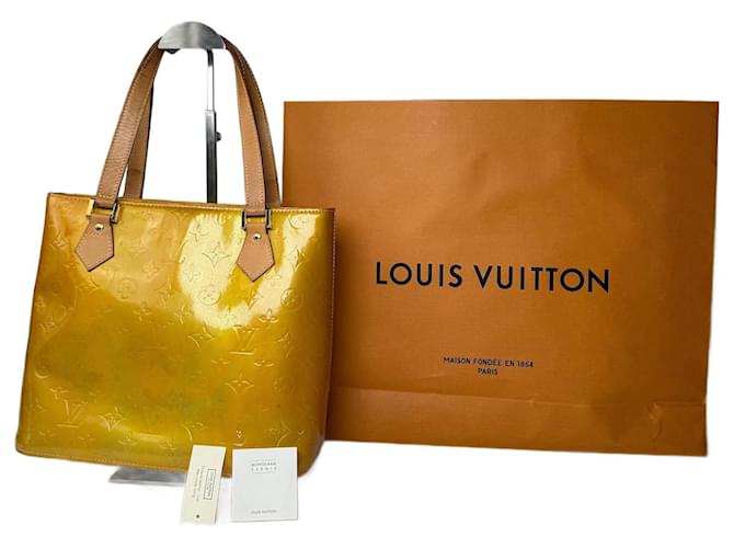Alma LOUIS VUITTON Handbags T.  Leather Yellow  ref.2128075