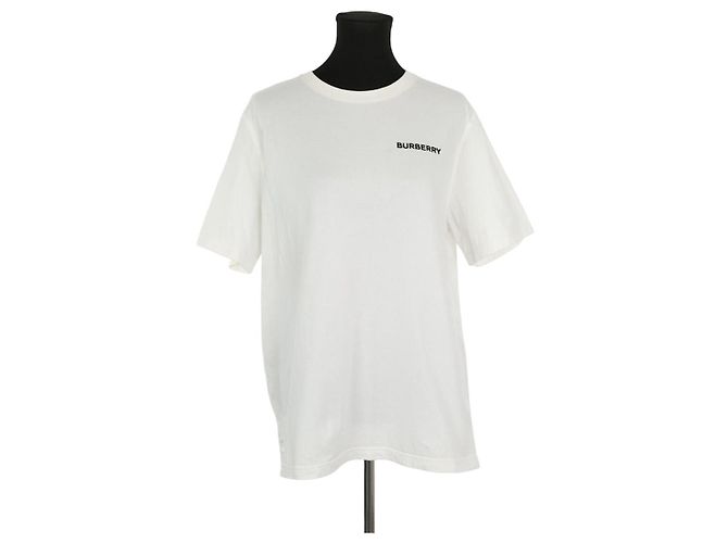 Burberry Camiseta de algodón blanco