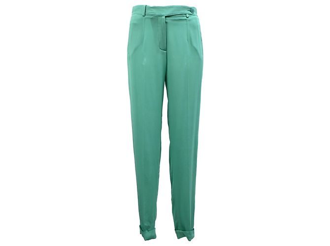 Pantalones Loro Piana de seda verde