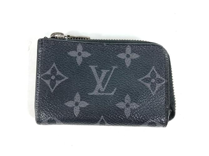 Louis Vuitton Porte Monnaie Jour Black Cloth  ref.2129224