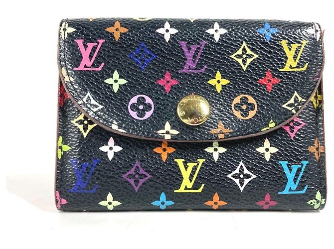 Kartenetui Monogramm Multicolor von Louis Vuitton Schwarz Mehrfarben