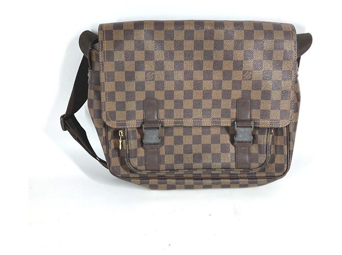 Bolsa Messenger Mervil Damier Louis Vuitton Marrom Damier ebene