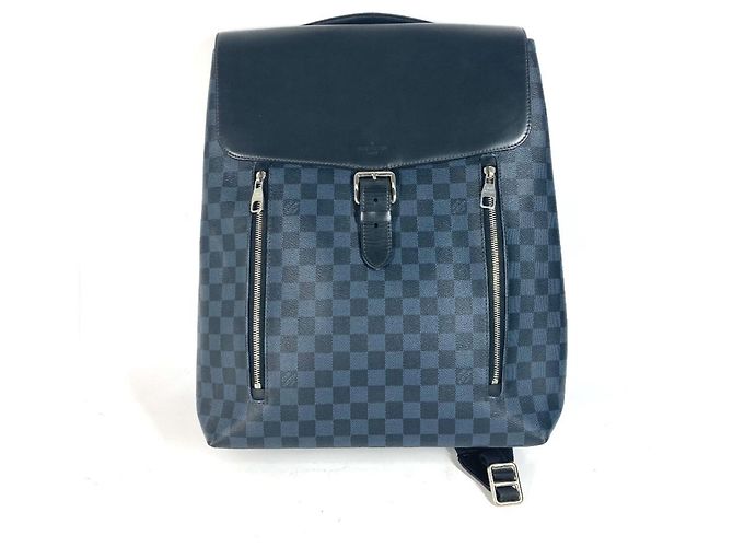 Louis Vuitton Damier Cobalt Newport Backpack Navy blue