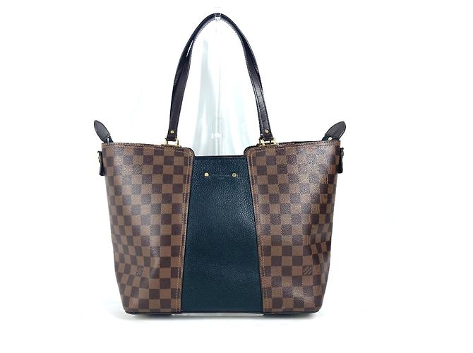 Bolsa tote Damier Jersey Louis Vuitton Marrom Preto