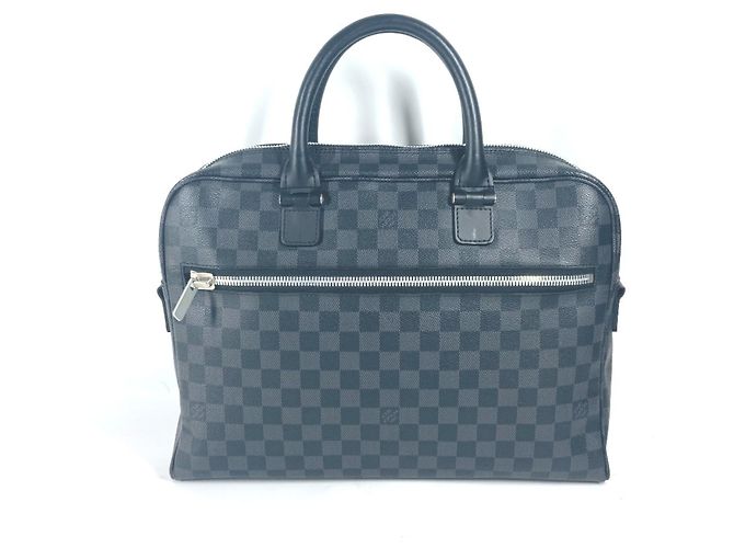 Borsa da lavoro Horizon Damier Graphite Louis Vuitton Nero