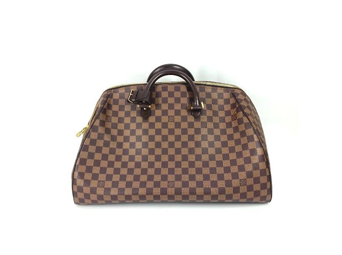 Bolsa Boston em lona Damier Louis Vuitton Marrom Damier ebene
