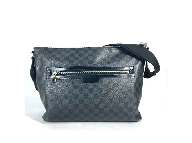 Bolsa transversal Mick MM Damier Graphite da Louis Vuitton Preto