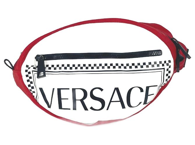 Bolsa Cross Shoulder Versace Branco Vermelho