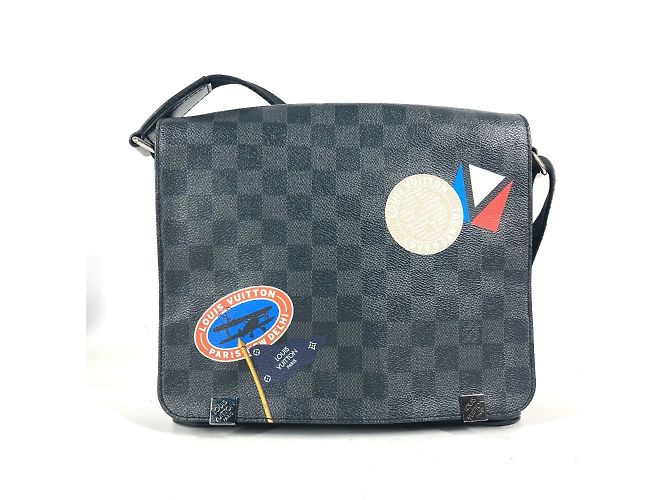 Borsa District PM Louis Vuitton Damier Graphite Stickers Nero