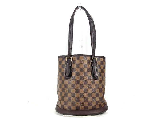 Bucket Borsa a secchiello Damier Mare di Louis Vuitton Marrone Damier ebene